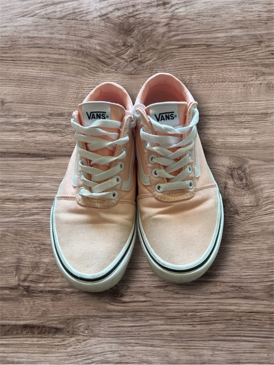 Vans Shoes - Vans Peach Low-Top Canvas Sneakers with White Label